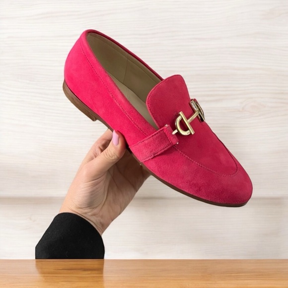 COLE HAAN GRAND360 Bright Berry Eco Flora Suede GRAND 360 SIZE 8B LOAFERS - Picture 1 of 10